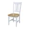 International Concepts San Remo Splatback Chair, Set of 2, White/Natural C02-10P - alternate 1